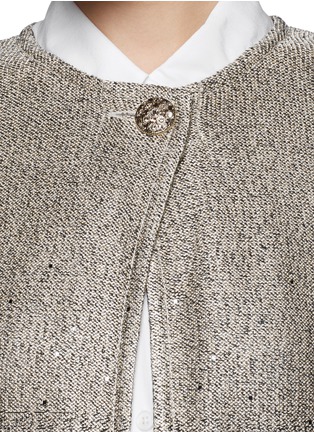 Detail View - Click To Enlarge - ST. JOHN - Sequin dégradé knit coat