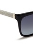 Detail View - Click To Enlarge - JIMMY CHOO - 'Cora' glitter temple acetate sunglasses