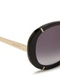 Detail View - Click To Enlarge - JIMMY CHOO - 'Millie' python trim acetate sunglasses