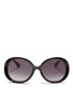 Main View - Click To Enlarge - JIMMY CHOO - 'Millie' python trim acetate sunglasses