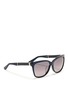 Figure View - Click To Enlarge - JIMMY CHOO - 'Cora' glitter temple acetate sunglasses