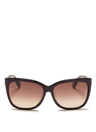 Main View - Click To Enlarge - JIMMY CHOO - 'Cora' glitter temple acetate sunglasses