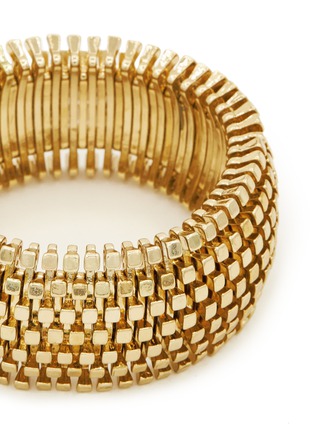 Detail View - Click To Enlarge - KENNETH JAY LANE - Metal weave thick elastic bracelet