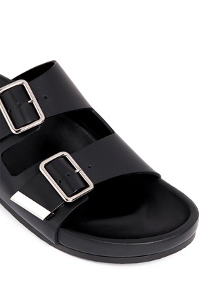 Detail View - Click To Enlarge - GIVENCHY - Buckle double-band leather sandals