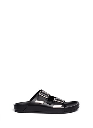 Main View - Click To Enlarge - GIVENCHY - Buckle double-band leather sandals