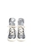 Figure View - Click To Enlarge - MARC BY MARC JACOBS - Metallic cutout leather sneakers