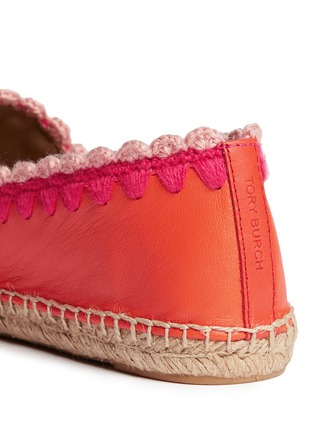 Detail View - Click To Enlarge - TORY BURCH - Myra crochet leather espadrilles