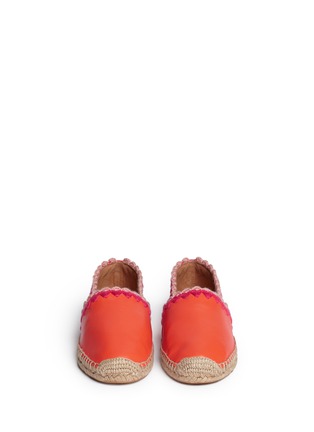 Figure View - Click To Enlarge - TORY BURCH - Myra crochet leather espadrilles