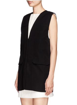 Front View - Click To Enlarge - T BY ALEXANDER WANG - Concealed placket long vest