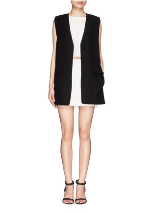 Figure View - Click To Enlarge - T BY ALEXANDER WANG - Concealed placket long vest