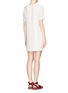 Back View - Click To Enlarge - T BY ALEXANDER WANG - Stitch down drape shift dress
