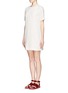 Figure View - Click To Enlarge - T BY ALEXANDER WANG - Stitch down drape shift dress