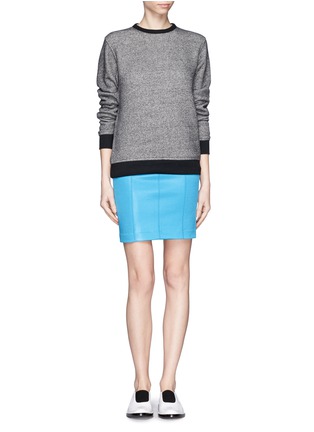 Figure View - Click To Enlarge - T BY ALEXANDER WANG - Shiny double knit scuba skirt