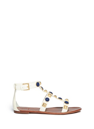 Main View - Click To Enlarge - TORY BURCH - 'Vanna' embellished leather sandals