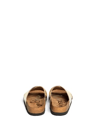 Back View - Click To Enlarge - SAM EDELMAN - Adora metallic cross-strap sandals