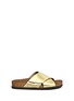 Main View - Click To Enlarge - SAM EDELMAN - Adora metallic cross-strap sandals