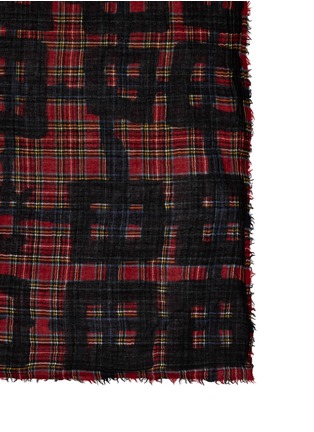 Detail View - Click To Enlarge - FRANCO FERRARI - Blotch check plaid wool scarf 