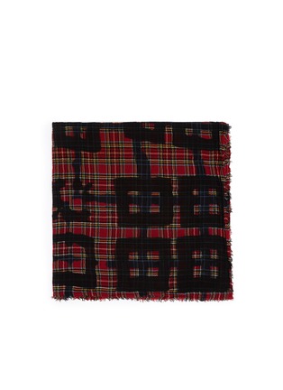 Main View - Click To Enlarge - FRANCO FERRARI - Blotch check plaid wool scarf 