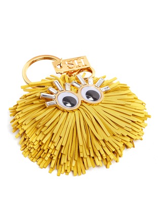 Detail View - Click To Enlarge - SOPHIE HULME - 'Scout' leather pompom monster keyring