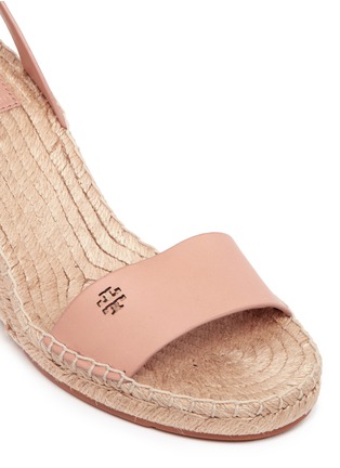 Detail View - Click To Enlarge - TORY BURCH - 'Bima' leather espadrille wedge sandals
