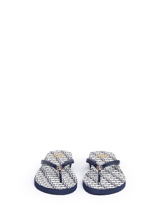 Front View - Click To Enlarge - TORY BURCH - 'Thin' geometric Sea Spring print flip flops