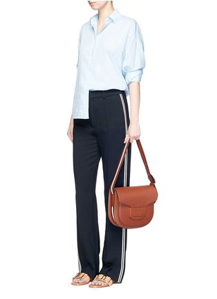 Figure View - Click To Enlarge - TORY BURCH - 'Modern Buckle' leather saddle bag