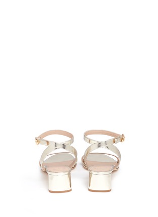 Back View - Click To Enlarge - TORY BURCH - 'Elizabeth 2' mirror leather sandals