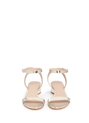 Front View - Click To Enlarge - TORY BURCH - 'Elizabeth 2' mirror leather sandals