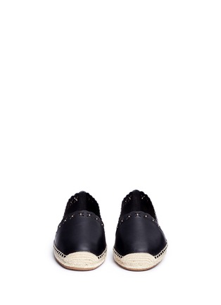 Front View - Click To Enlarge - MICHAEL KORS - 'Thalia' floral lasercut leather espadrille slip-ons