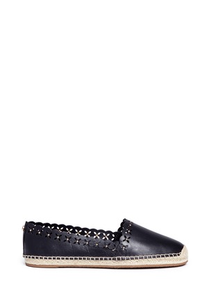 Main View - Click To Enlarge - MICHAEL KORS - 'Thalia' floral lasercut leather espadrille slip-ons