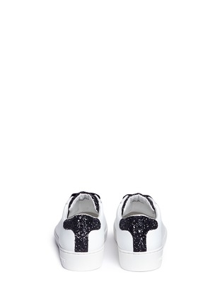 Back View - Click To Enlarge - MICHAEL KORS - 'Irving' glitter panel leather sneakers