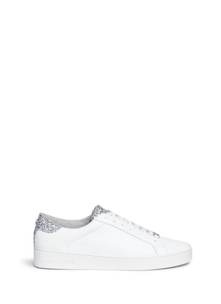 Main View - Click To Enlarge - MICHAEL KORS - 'Irving' glitter panel leather sneakers