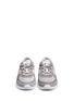 Front View - Click To Enlarge - MICHAEL KORS - 'Skyler' metallic knit and leather sneakers