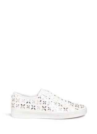 Main View - Click To Enlarge - MICHAEL KORS - 'Keaton' floral lasercut perforated leather sneakers