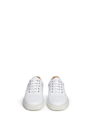 Front View - Click To Enlarge - HARRYS OF LONDON - 'Mr Jones 2' perforated leather sneakers