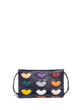 Detail View - Click To Enlarge - A-ESQUE - 'Box Clutch Midi Lip Kiss' leather bag