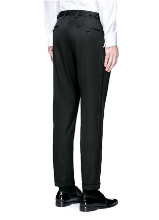 Back View - Click To Enlarge - - - Ribbon trim twill tuxedo pants