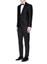 Figure View - Click To Enlarge - - - Ribbon trim twill tuxedo pants