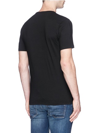 Back View - Click To Enlarge - DENHAM - 'D-Scissor' embroidered T-shirt