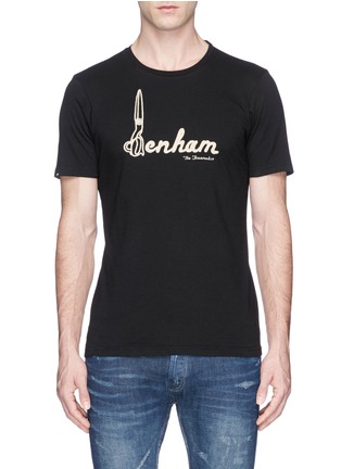 Main View - Click To Enlarge - DENHAM - 'D-Scissor' embroidered T-shirt