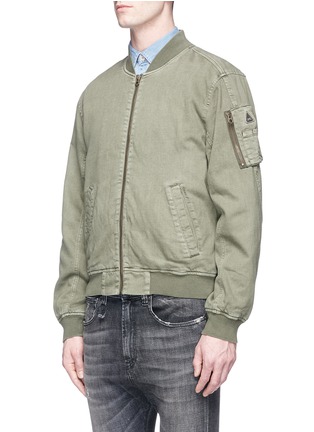 Front View - Click To Enlarge - DENHAM - 'Apex' cotton twill bomber jacket