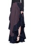 Front View - Click To Enlarge - LANVIN - Ruffle trim foulard print silk skirt