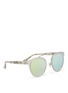 Figure View - Click To Enlarge - STEPHANE + CHRISTIAN - 'Adora' pearlescent temple metal front mirror sunglasses