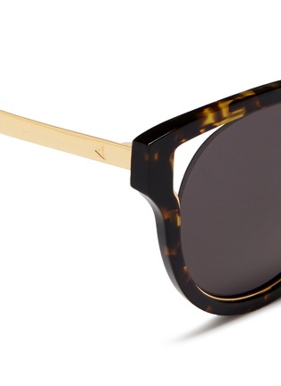 Detail View - Click To Enlarge - STEPHANE + CHRISTIAN - 'Dali' inset metal rim tortoiseshell acetate sunglasses