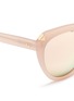 Detail View - Click To Enlarge - STEPHANE + CHRISTIAN - 'Moka' acetate round cat eye mirror sunglasses