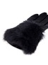 Detail View - Click To Enlarge - ARISTIDE - Fur cuff lambskin leather short gloves