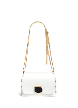 Main View - Click To Enlarge - JIMMY CHOO - 'Lockett Petite' curb chain leather shoulder bag