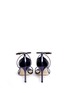 Back View - Click To Enlarge - JIMMY CHOO - 'Hesper 85' crisscross strap leather sandals