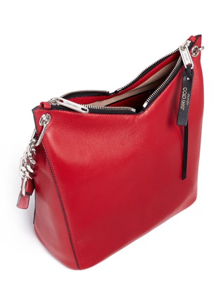 Detail View - Click To Enlarge - JIMMY CHOO - 'Raven' small leather shoulder bag