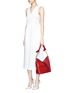 Figure View - Click To Enlarge - JIMMY CHOO - 'Raven' small leather shoulder bag